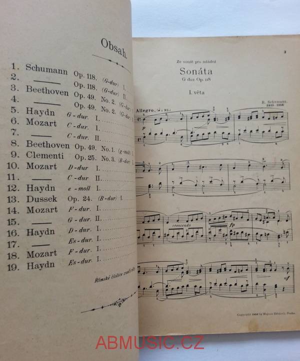 Trneček - Studium sonát - Mozart , Haydn , Dusík