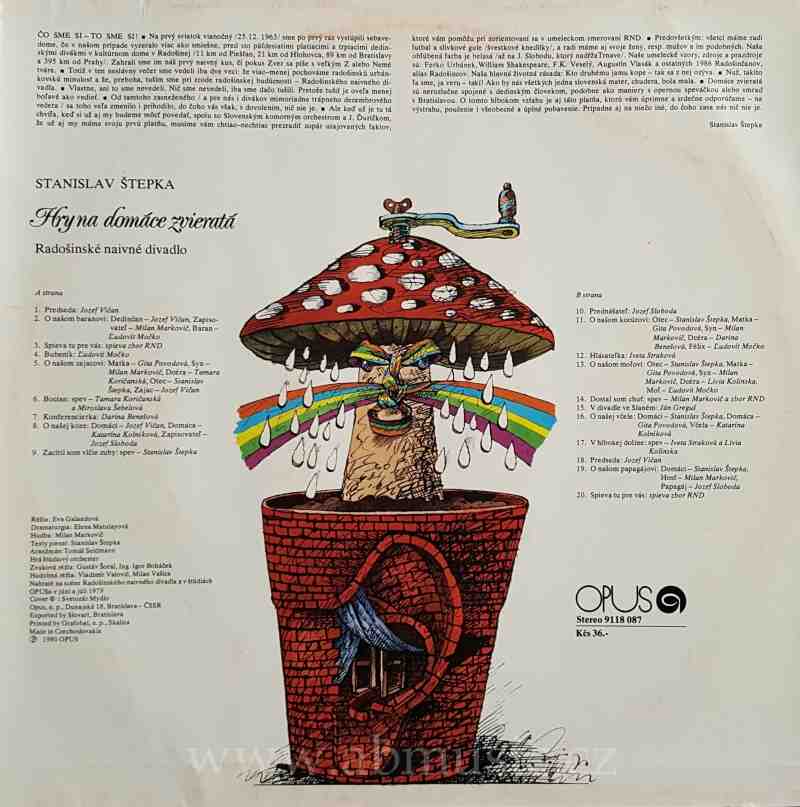 LP Radošinské naivné divadlo - Uvádza Hry na domáce zvieratá