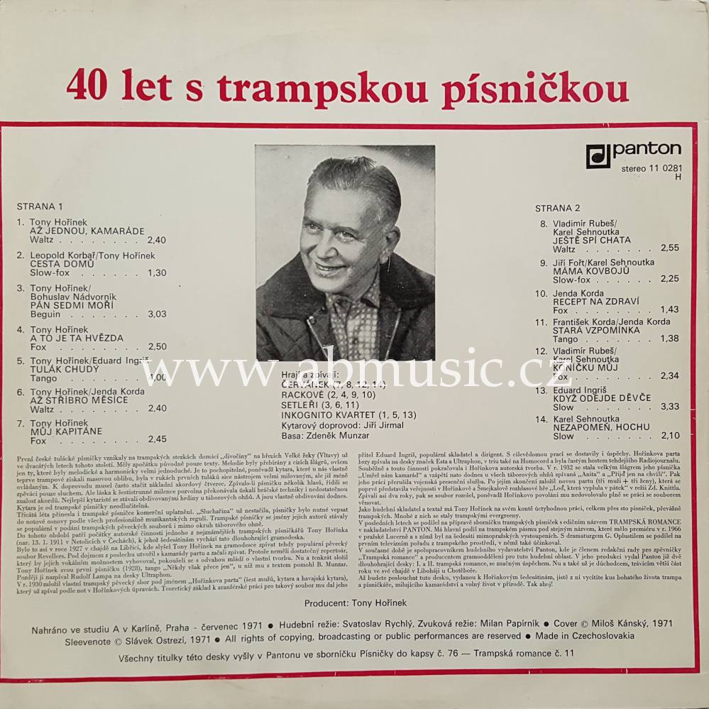 LP 40 let s trampskou písničkou Vinyl