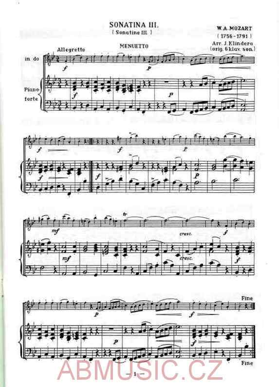 Mozart W.A. - Sonatiny č. 3, 4