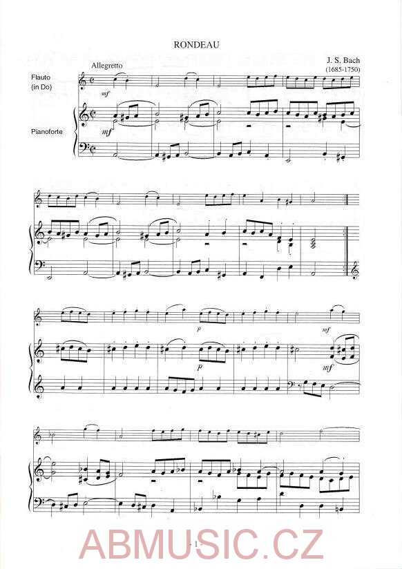 Bach J. S. - Suita č. 2 - pro flétnu