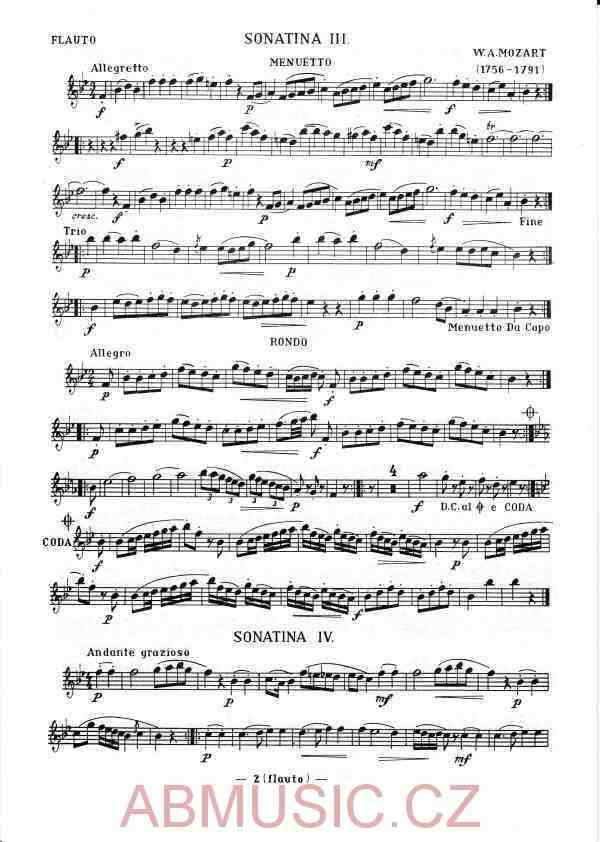 Mozart W.A. - Sonatiny č. 3, 4
