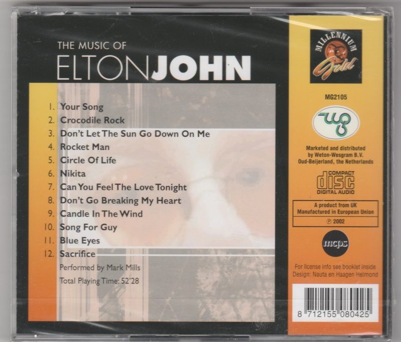 CD The Music of ELTON JOHN performed by Mark Mills