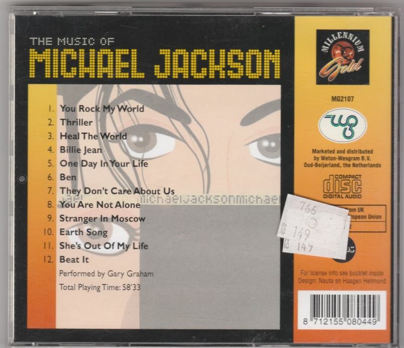 CD The Music Of The MICHAEL JACKSON Performed The Gary Graham
