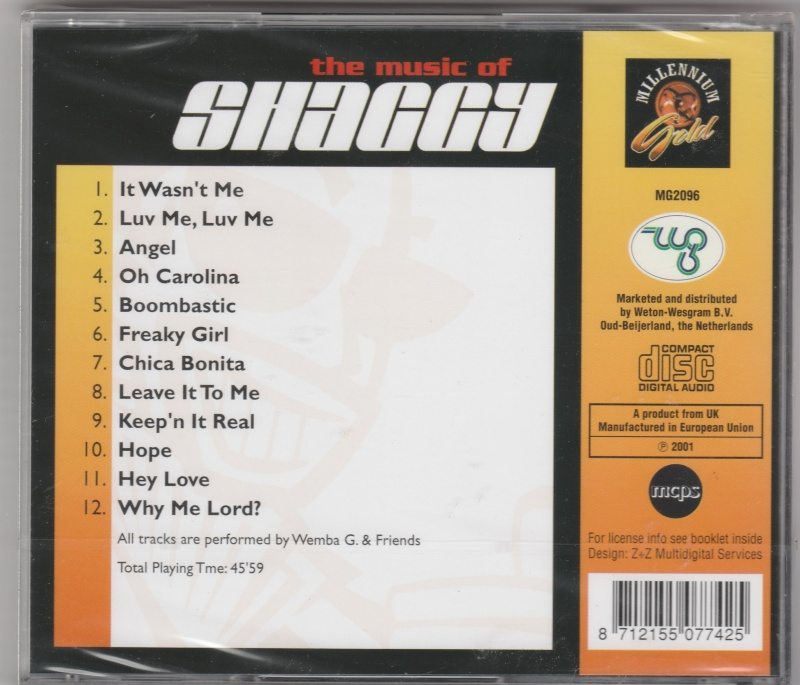 CD The Music Of SHAGGY performed by Wemba G. & Friends