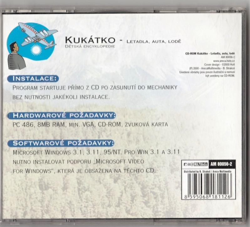 CD-ROM Dětská Encyklopedie letadla , auta , lodě