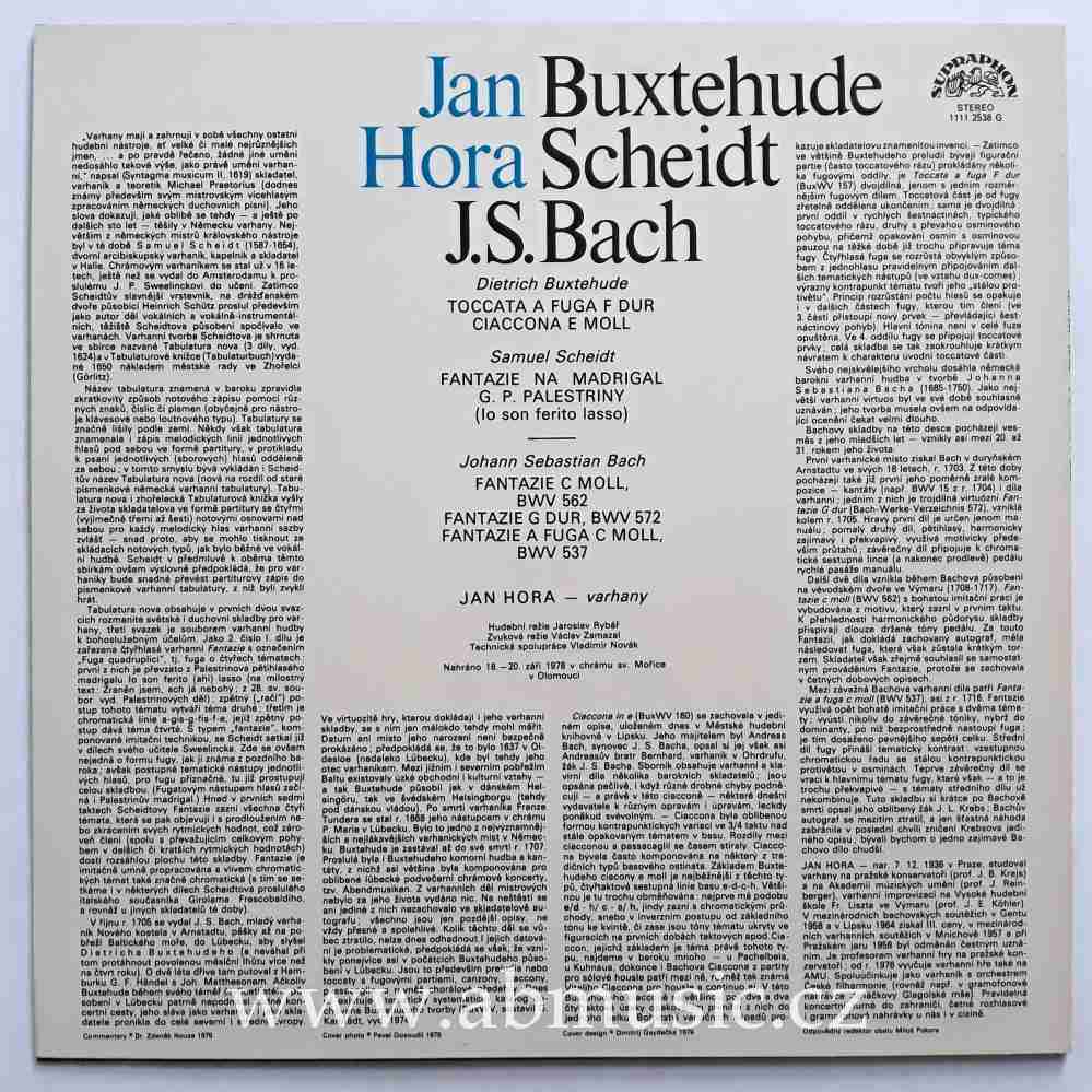 LP Johann Sebastian Bach - Dietrich Buxtehude - Samuel Scheidt