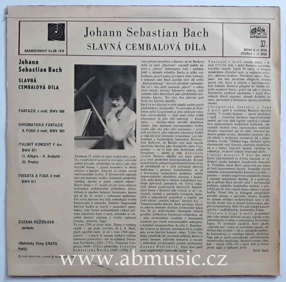 LP Zuzana Růžičková hraje Johanna Sebastiana Bacha