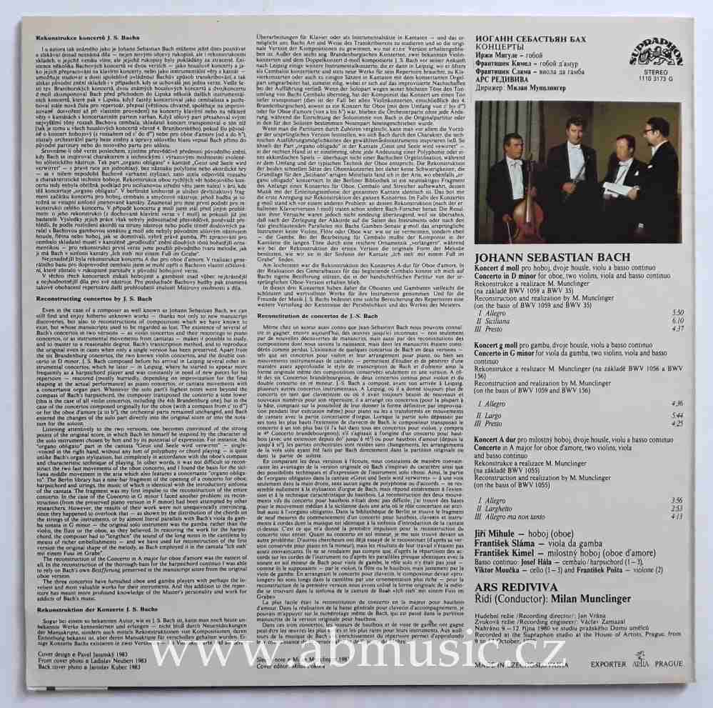 LP Johann Sebastian Bach - Concertos 