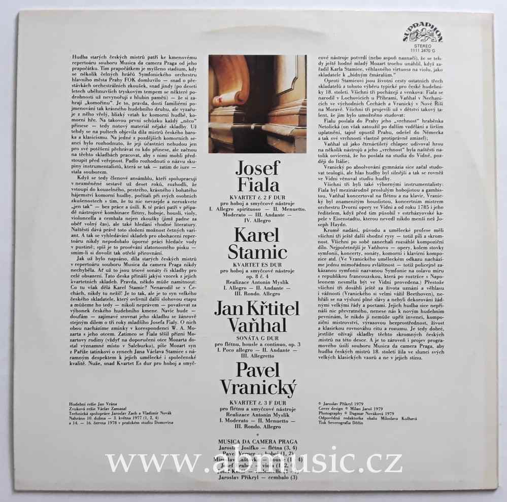 LP Josef Fiala - Karel Stamic - Jan Křtitel Vaňhal - Pavel Vranický