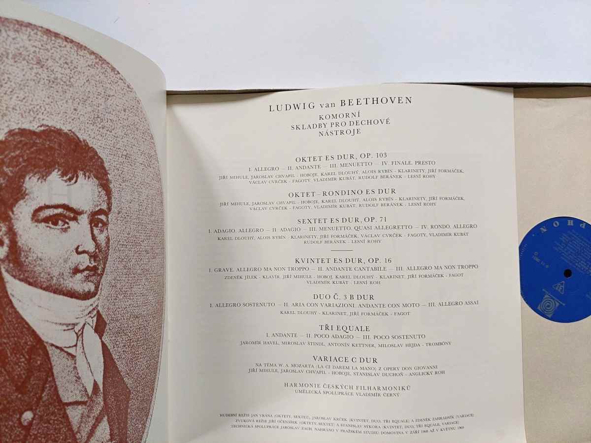 LP Ludwig Van Beethoven - Komorní skladby pro dechové nástroje