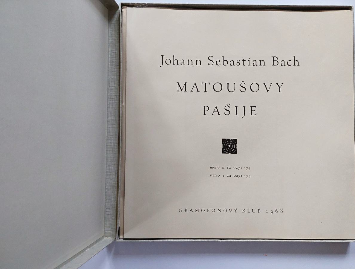 4 LP Johann Sebastian Bach - Matoušovy pašije