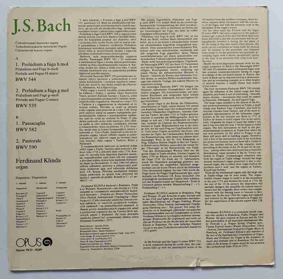 LP Johann Sebastian Bach - Preludes & Fugues in G