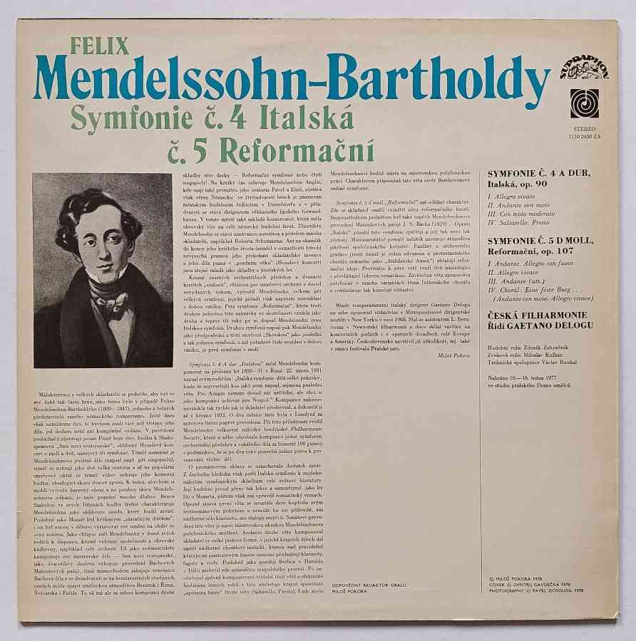 LP Felix Mendelsson-Bartholdy - Symfonie č.4 Italská