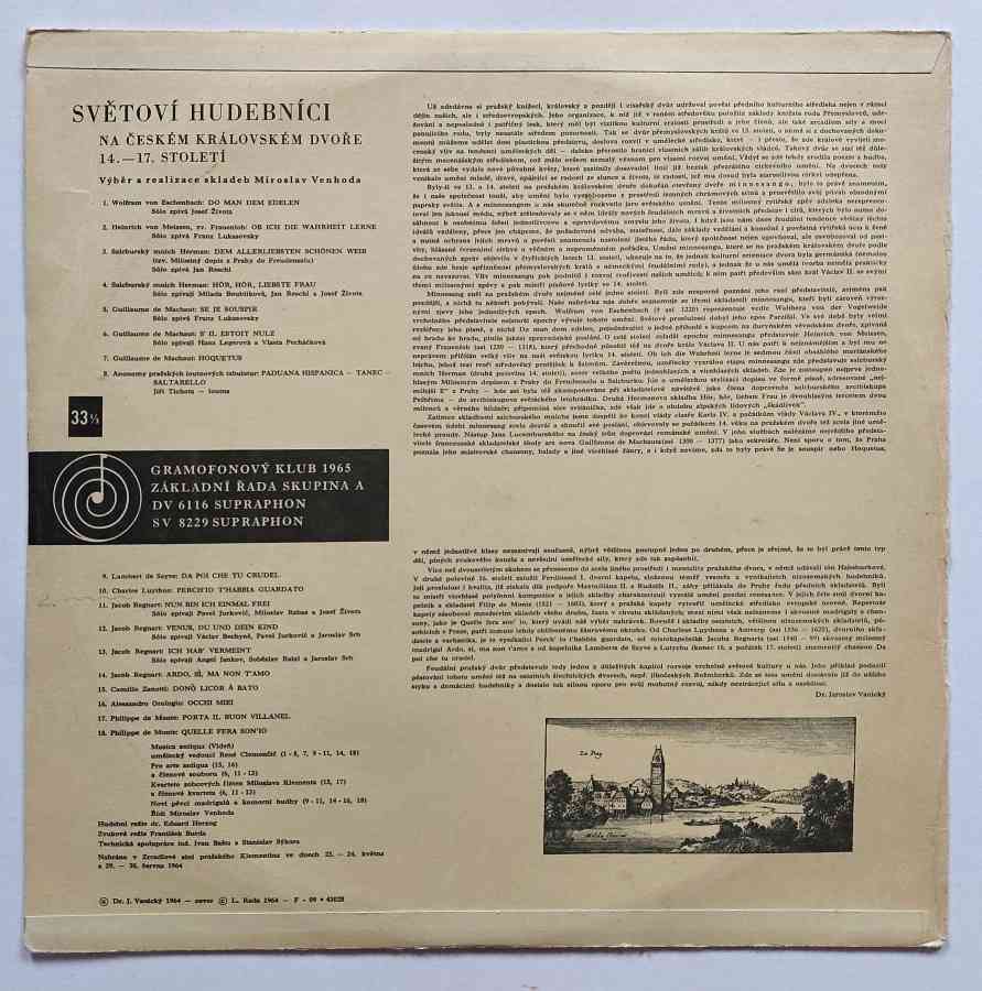 LP Světoví hudebníci na českém královském dvoře 14.-17. století 