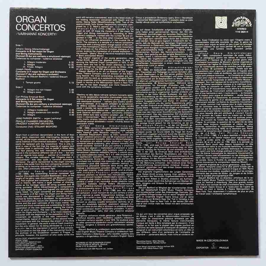 LP HAYDN BACH - ORGAN CONCERTOS - Albrechtsberger 