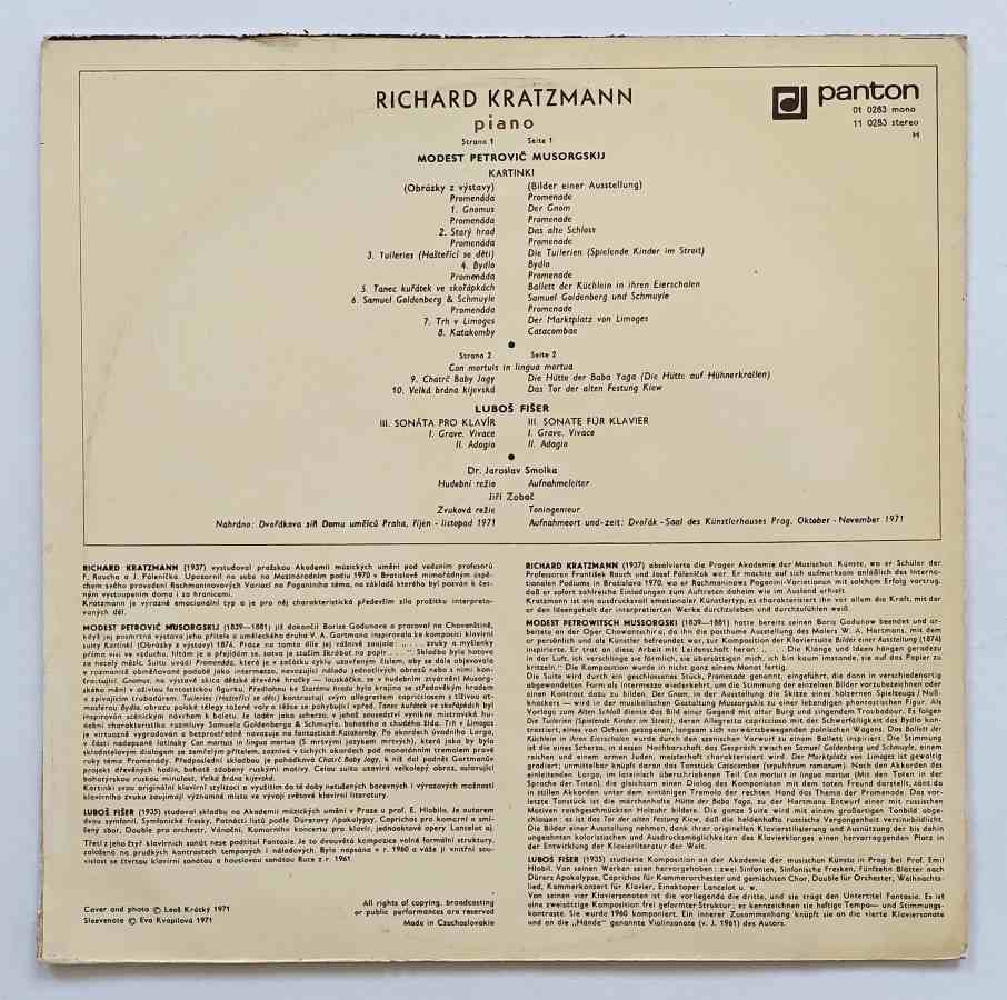 LP Richard Kratzmann - M. P. Musorgskij - Luboš Fišer