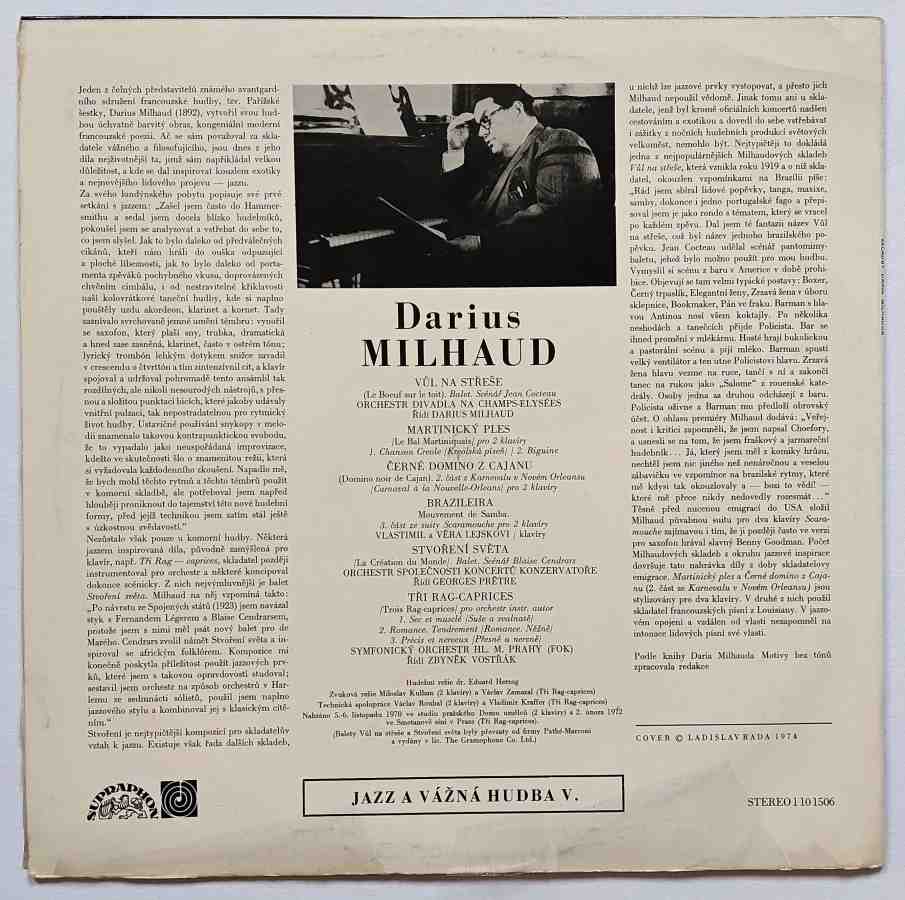 LP DARIUS MILHAUD - Skladby Daria Milhauda