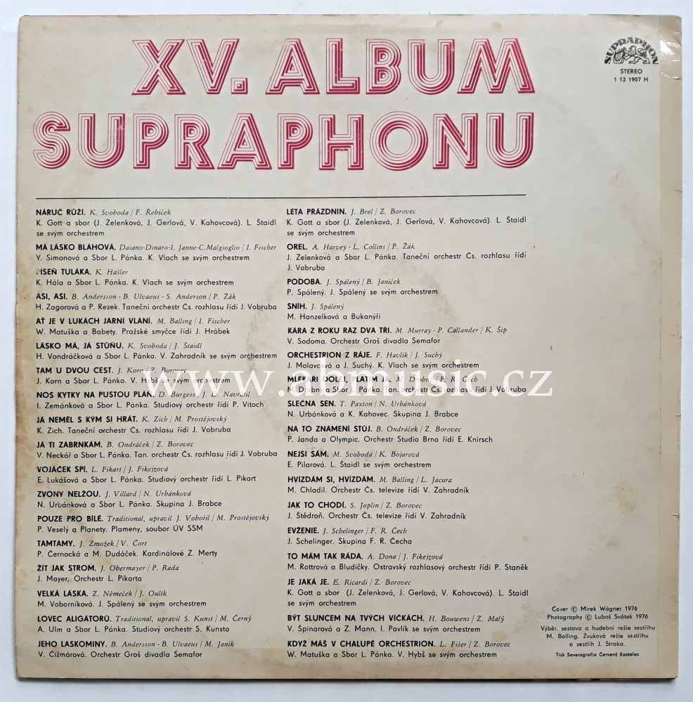LP XV. Album Supraphonu