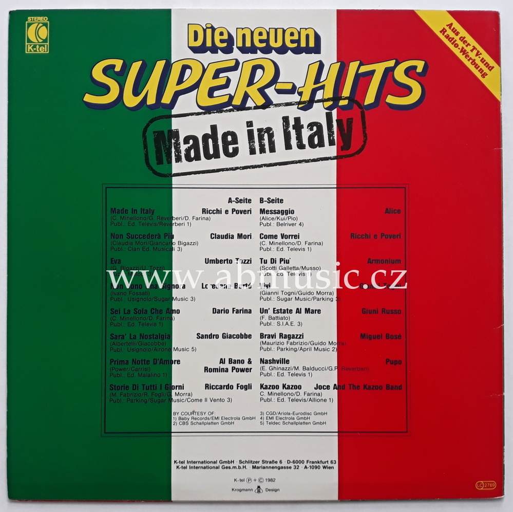 LP Die neuen SUPER-HITS Made in Italy
