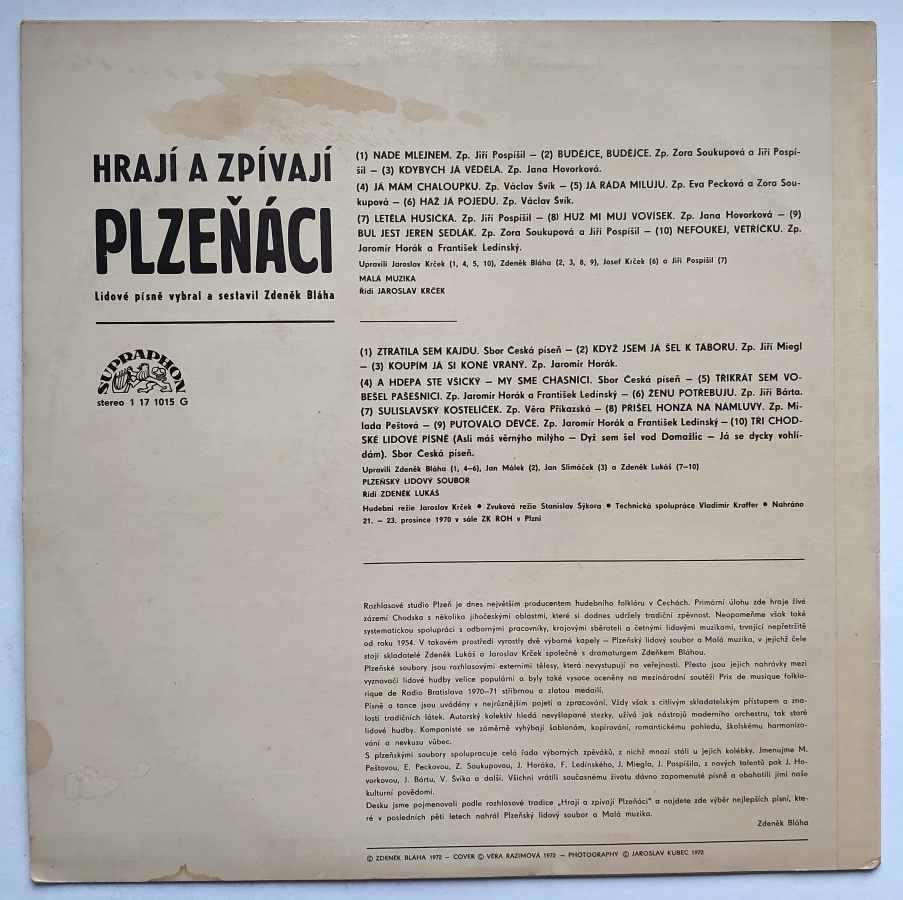 LP Hrají a zpívají Plzeňáci 