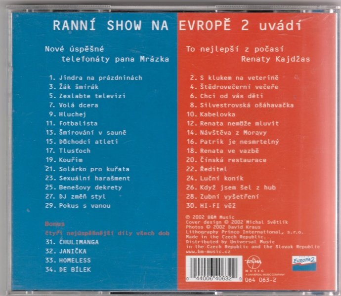 CD MRÁZEK ÚSTŘEDNA KONTRA RENATA KAJDŽAS 