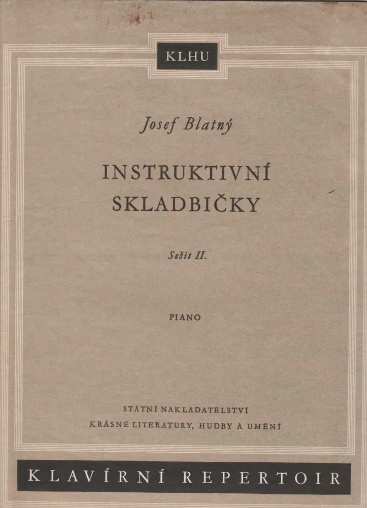 Josef Blatný - Instruktivní skladbičky 1+2+3