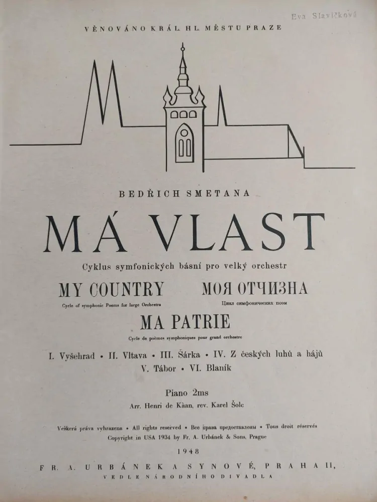 Bedřich Smetana - Má vlast noty