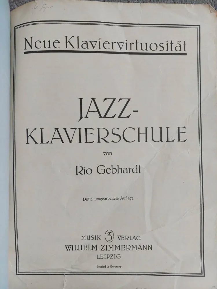 Jazz klavier schule von Rio Gebhardt - Neue klavier virtuosität