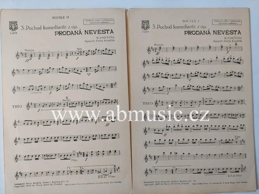 Bedřich Smetana - Kapela mladých houslistů Třetí Smetanovo slavnostní číslo Díl IX.