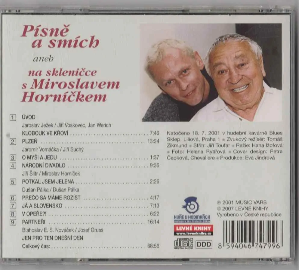 CD Miroslav Horníček - Písně a smích aneb na skleničce s Miroslavem Horníčkem