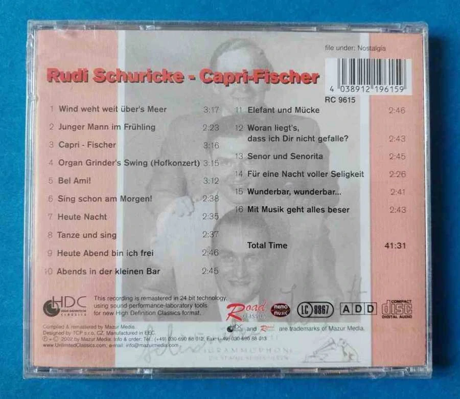 CD Rudi Schuricke - Capri-Fischer