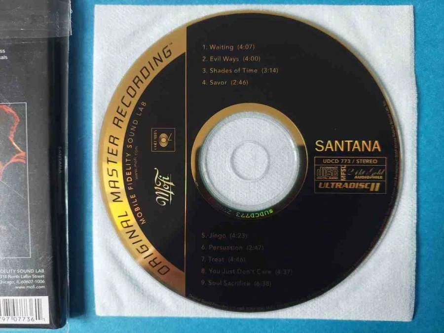 CD SANTANA I MOBILE FIDELITY MFSL 24 Kt. GOLD CD UDCD 773 LTD no. 1049 