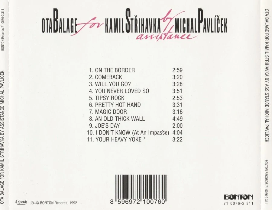 CD BSP - Ota Balage For Kamil Střihavka By Assistence Michal Pavlíček