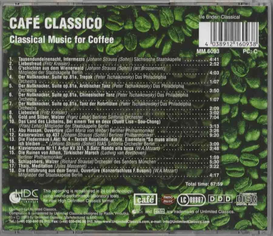 CD Café Classico - Classical music for coffee