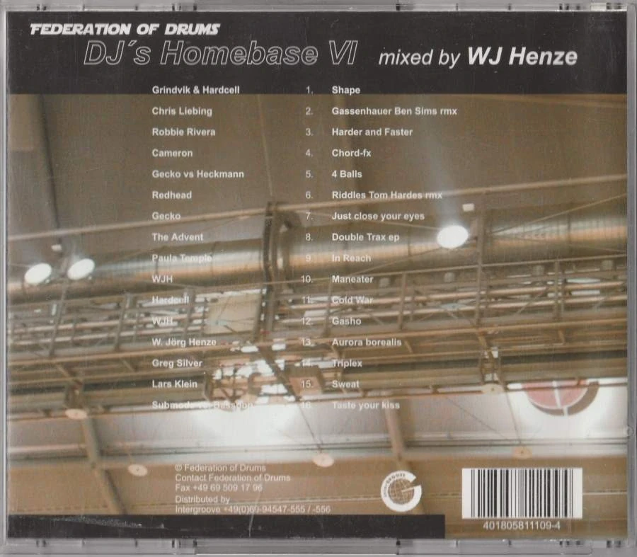 CD Federation Of Drums - DJ´s Homebase VI
