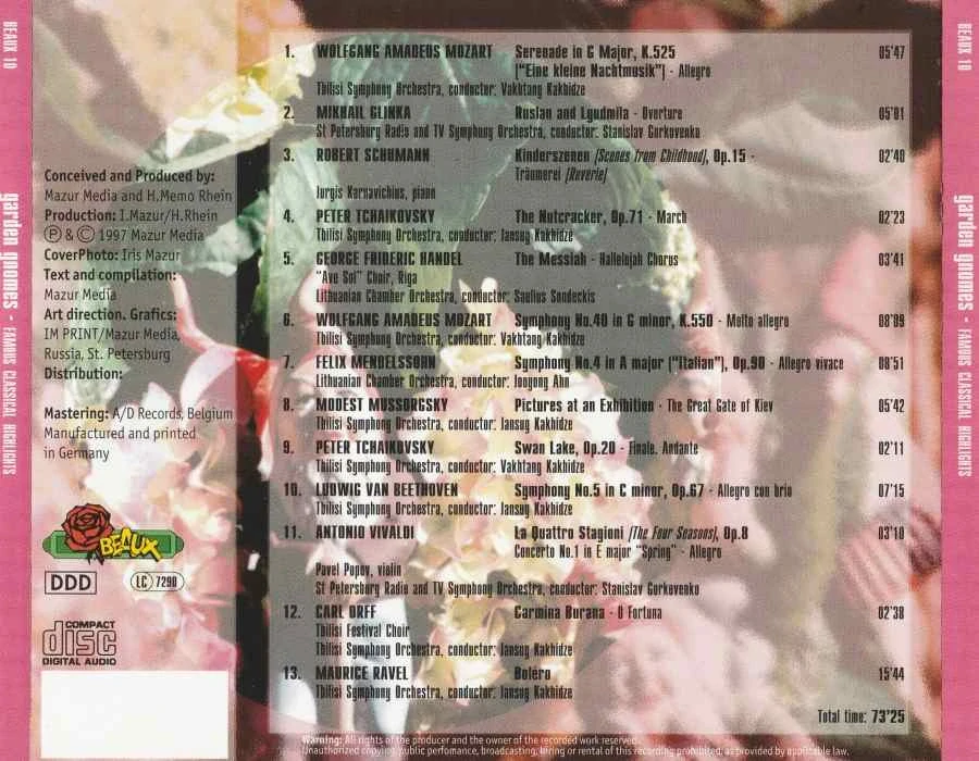 CD Garden Gnomes - Famous Classical Highlights