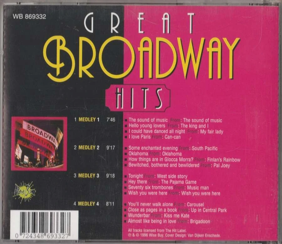 CD Great Broadway Hits - My Fair Lady , West Side Story