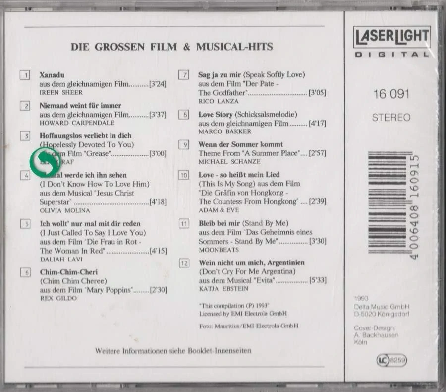 CD Die Grossen Film & Musical - Hits