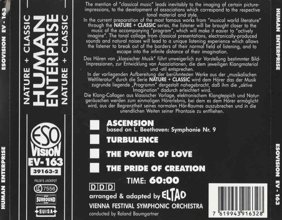 CD Human Enterprise  Eltao Vienna Festival Symphonic Orchestra