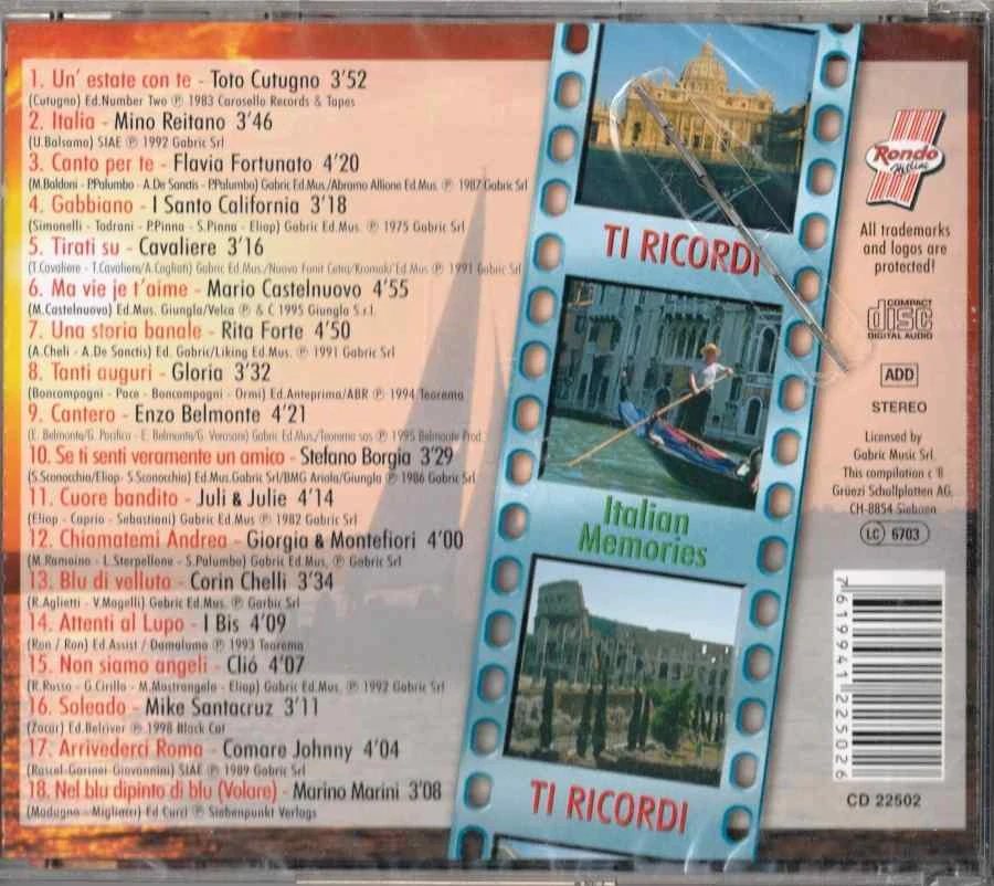 CD Ti Ricordi - Italian Memories Vol. 4