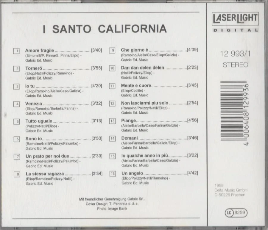 CD I Santo California - Tornero