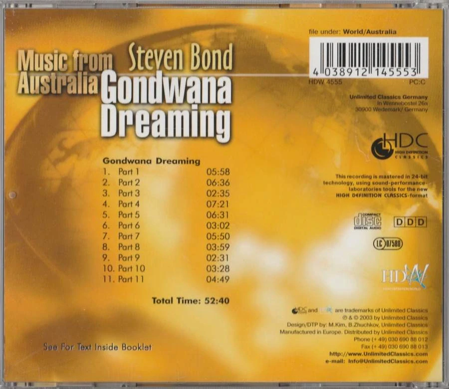 CD Steven Bond - Gondwana Dreaming