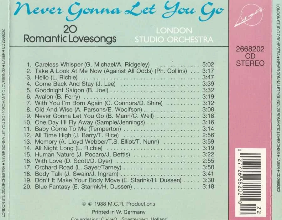 CD London Studio Orchestra - Never Gonna Let You Go