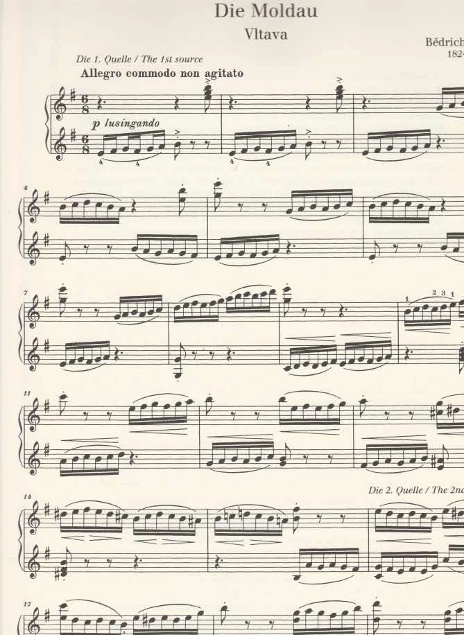 Bedřich Smetana - Die Moldau Vltava Noty