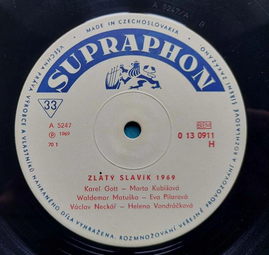 LP Zlatý slavík 1969