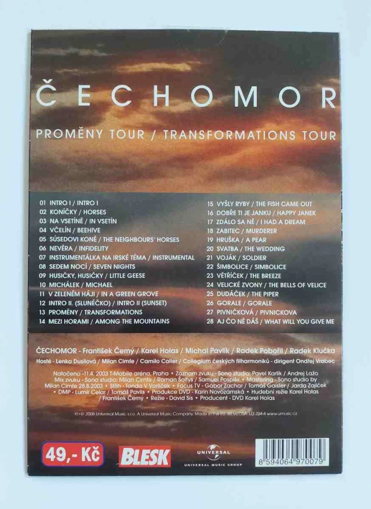 DVD Čechomor - Proměny tour / Transformations tour
