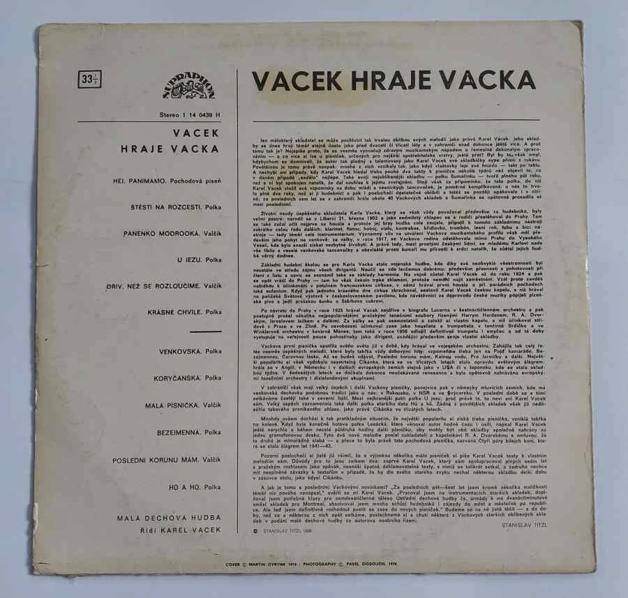 LP Vacek hraje Vacka dechová hudba