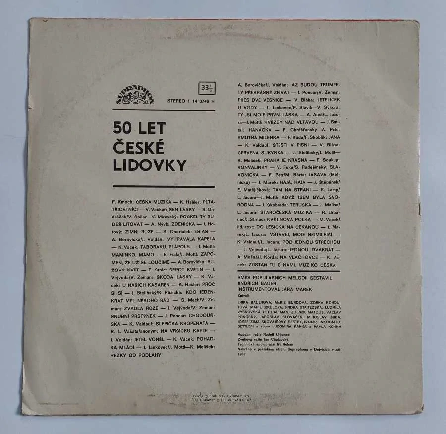 LP 50 Let České Lidovky - Dechová Hudba Supraphon