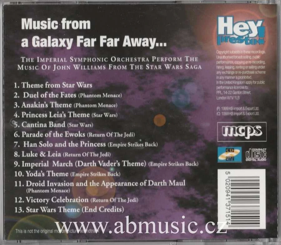 CD Music from a Galaxy Far Far Away - Star Wars Saga